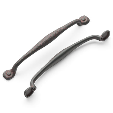 12 inch (305mm) Refined Rustic Black Iron Appliance Pull - 12 inch (305mm) Refined Rustic Black Iron Appliance Pull - Rustic Iron