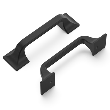 3 inch (76mm) Forge Cabinet Pull - Black Iron