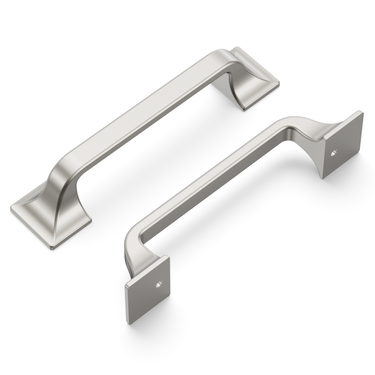 3-3/4 inch (96mm) Forge Cabinet Pull - Satin Nickel