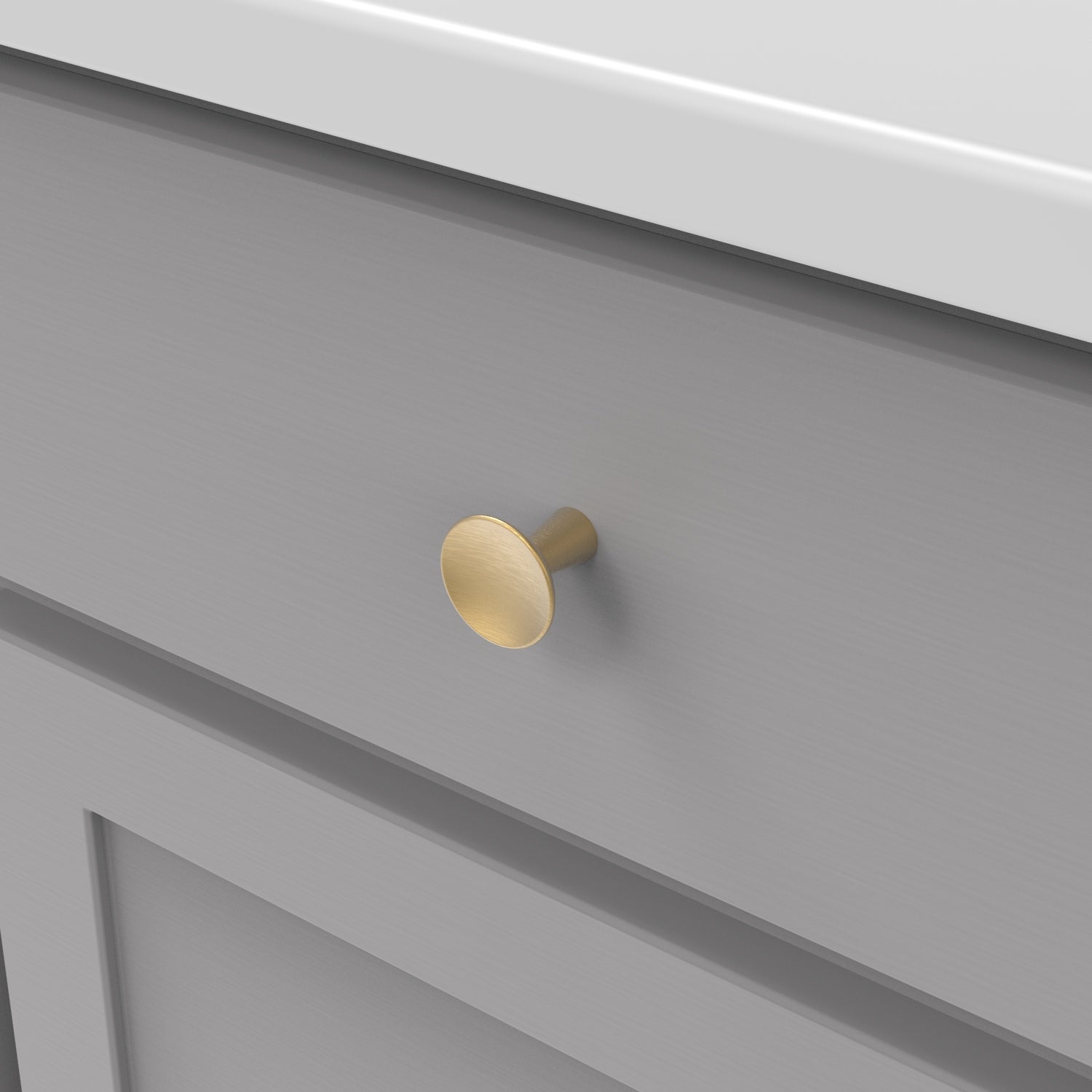 Amerock | Cabinet Knob | Burnished Brass | 1-1/4 inch (32 mm) Diameter |  Edona | 1 Pack | Drawer Knob | Cabinet Hardware