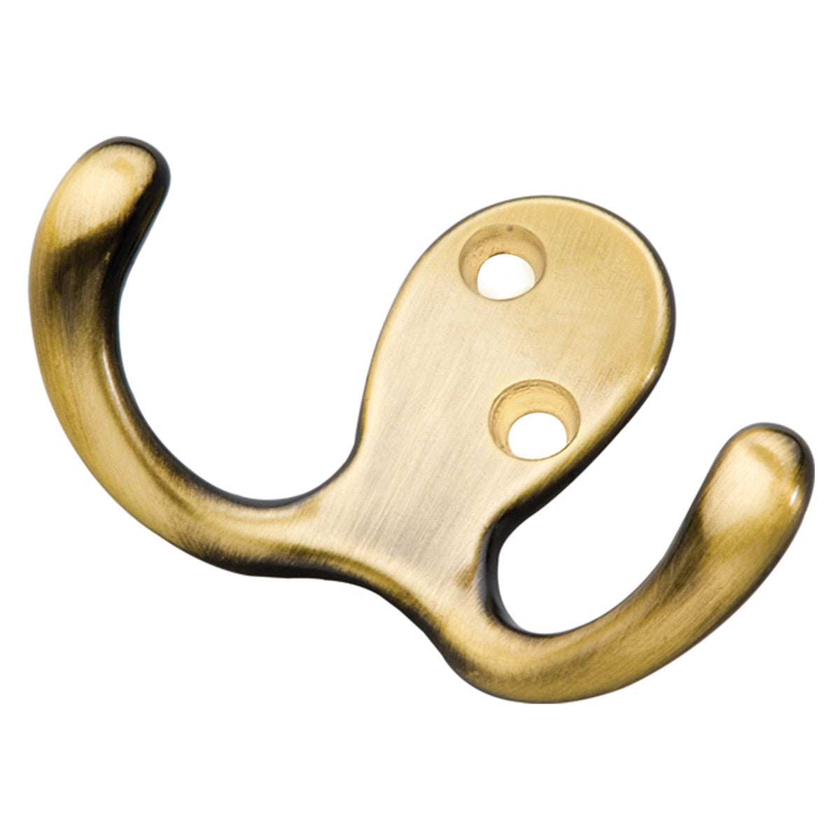 Hickory Hardware 2 Antique Brass Double Utility Hook P27115-AB