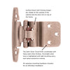Surface Self-Closing 3/8 In. Inset Cabinet Hinge (2-Pack)