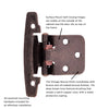 Clearance: Surface Self-Closing Hinge (2-Pack)