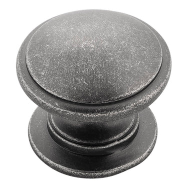 1-1/4 inch (32mm) Williamsburg Cabinet Knob - Black Nickel Vibed