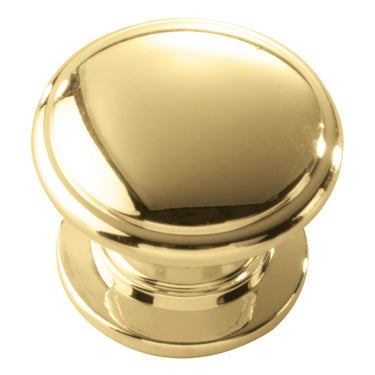 1-1/4 inch (32mm) Williamsburg Cabinet Knob - Polished Brass